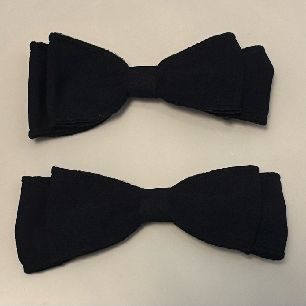 Navy Blue Hair Bow Set